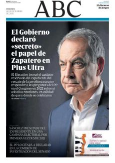 EL GOBIERNO DECLARÓ «SECRETO» EL PAPEL DE ZAPATERO EN PLUS ULTRA