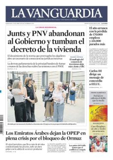 JUNTS Y PNV ABANDONAN AL GOBIERNO Y TUMBAN EL DECRETO DE LA VIVIENDA