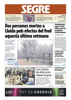 DOS PERSONES MORTES A LLEIDA PELS EFECTES DEL FRED AQUESTA ÚLTIMA SETMANA