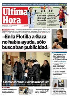 «EN LA FLOTILLA A GAZA NO HABÍA AYUDA, SÓLO BUSCABAN PUBLICIDAD»