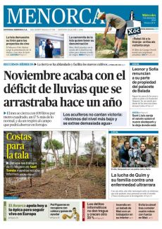 NOVIEMBRE ACABA CON EL DÉFICIT DE LLUVIAS QUE SE ARRASTRABA HACE UN AÑO